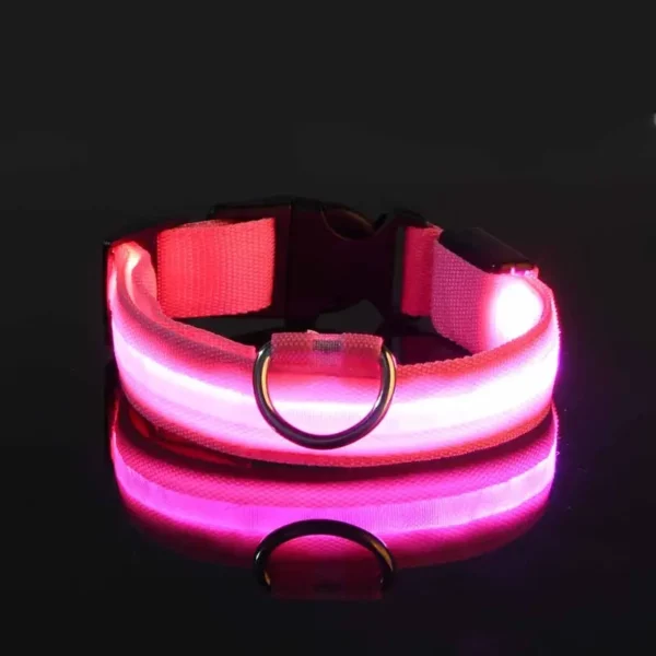 Collar LED para mascota - Rosa