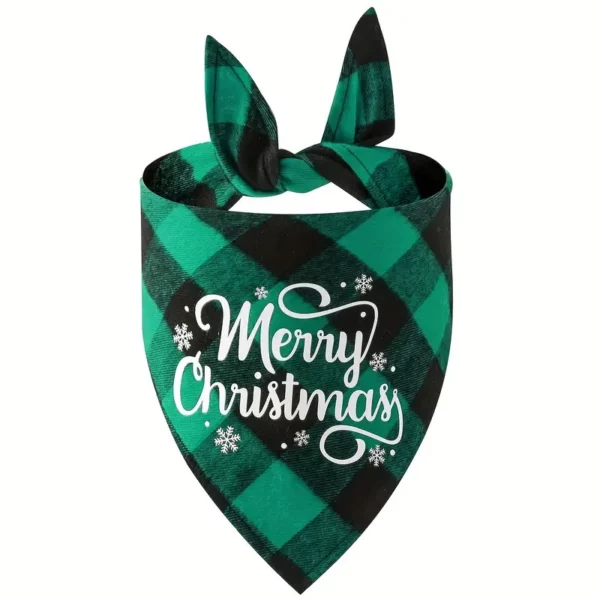 Pañuelos Navideños Para Mascotas, Merry Christmas - Verde